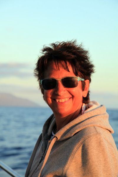 Gina op de Bussard bij La Palma